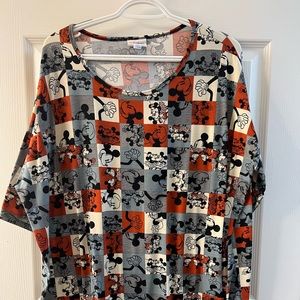 LuLaRoe Mickey and Minnie Mouse top